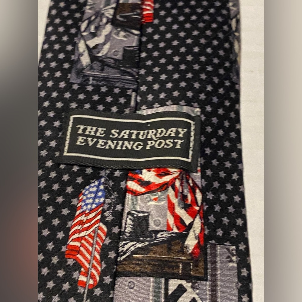 The Saturday Evening Post 1944 SEPS Curtis Publishing Co silk necktie